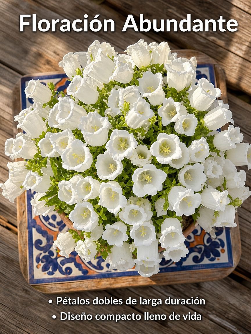 Campanula danesa de flor doble