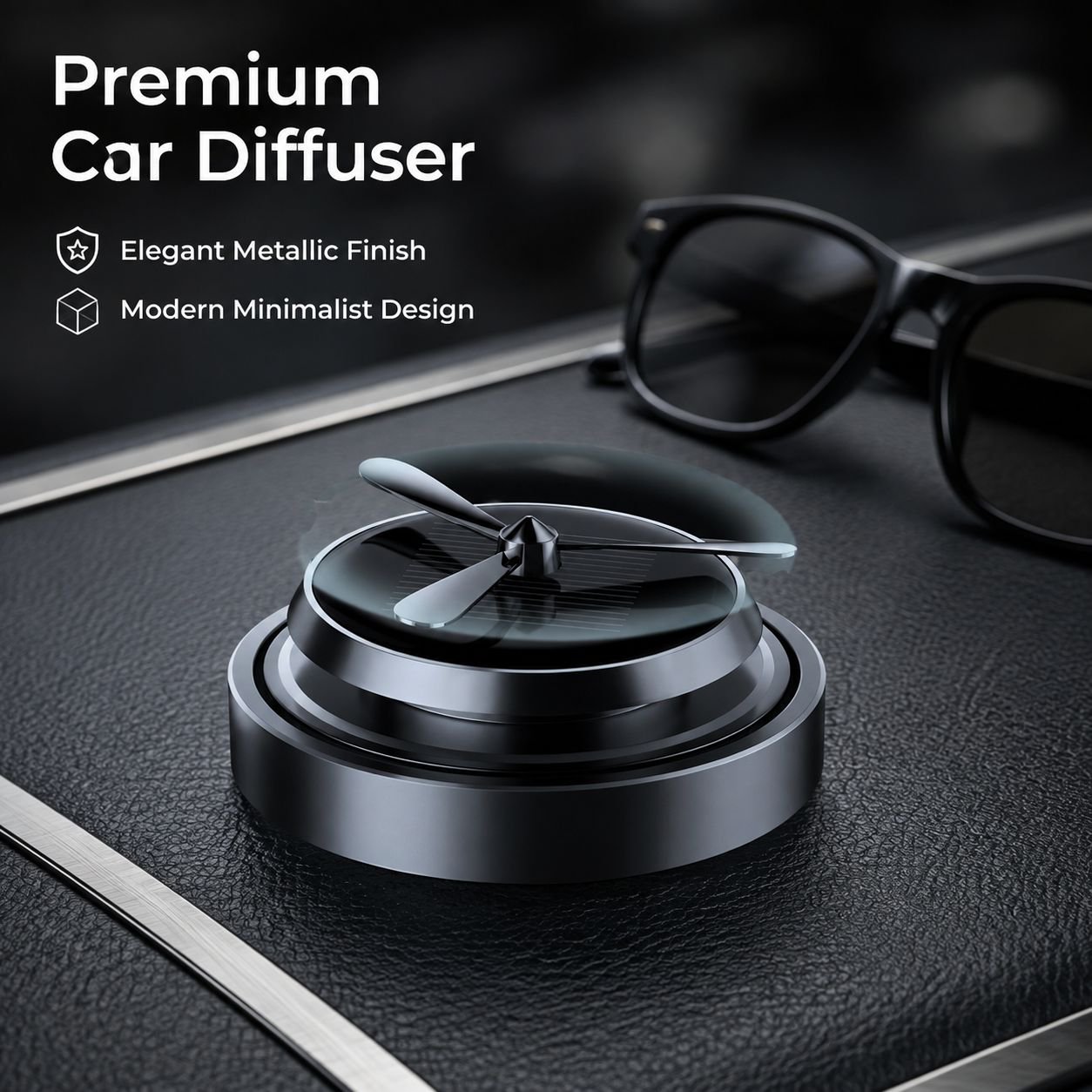 Solar Rotary Solid Car Diffuser Set