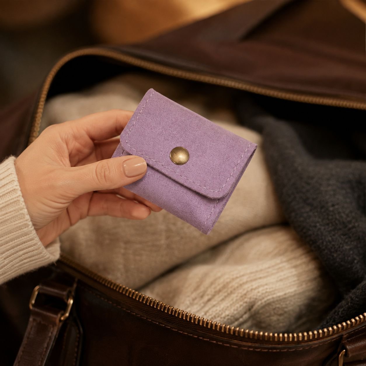 Lightweight jewelry storage bag perfect for travel