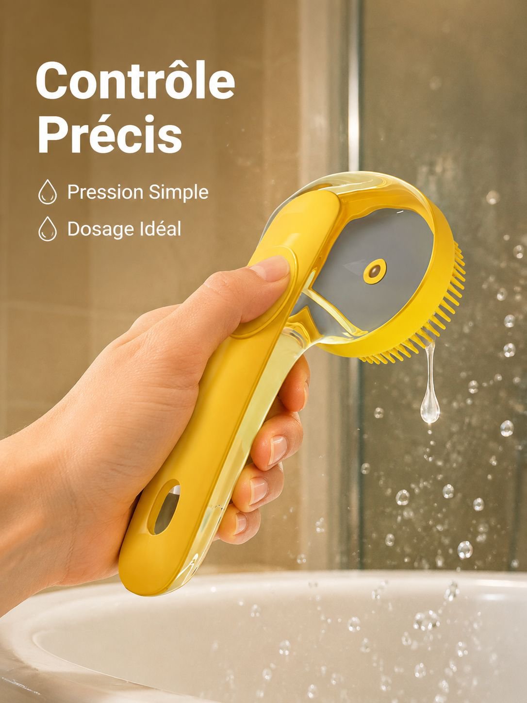 Brosse de nettoyage liquide multifonctionnelle pour shampoing