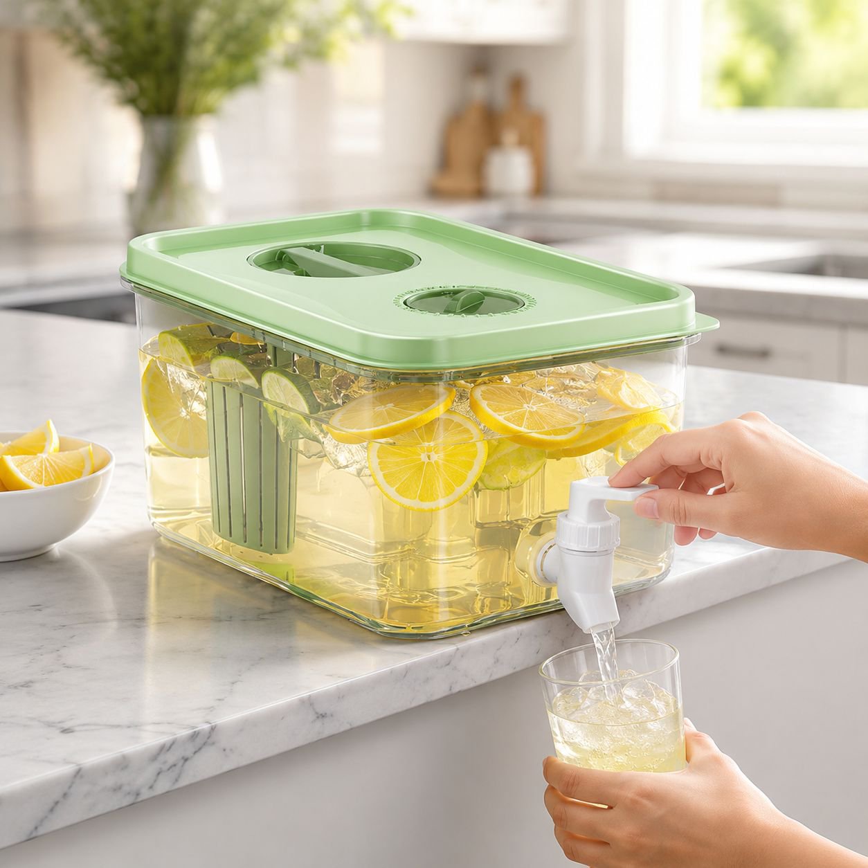 2.8L cold water pitcher for home use, refrigerator, cold drinks, fruit tea, high temperature resista