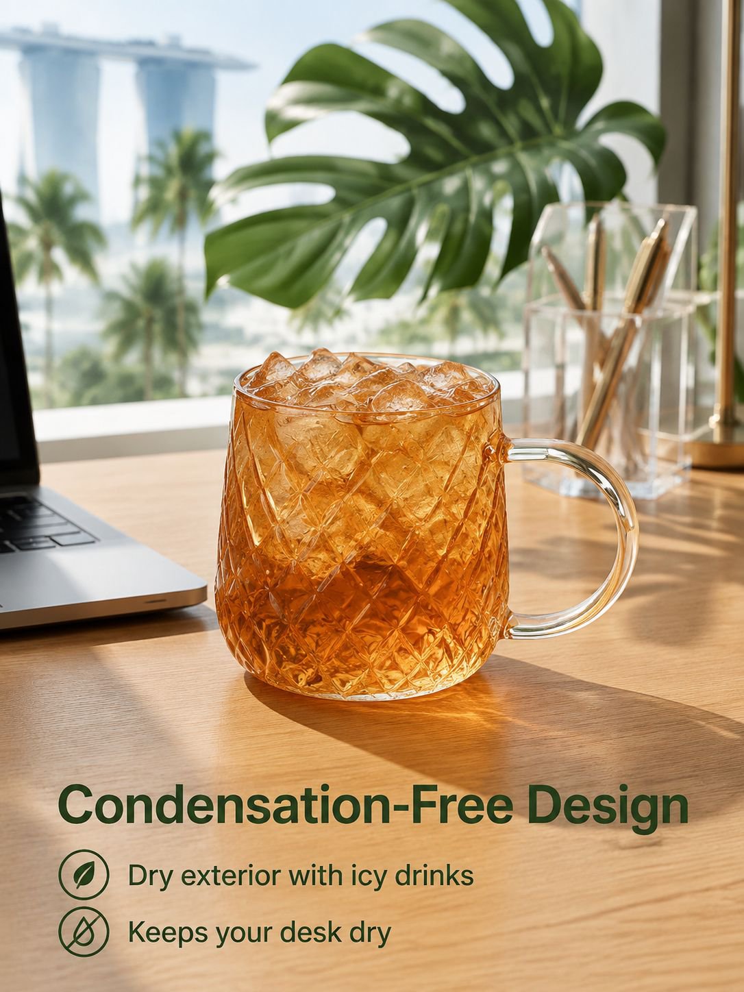 Heat-resistant glass water cup