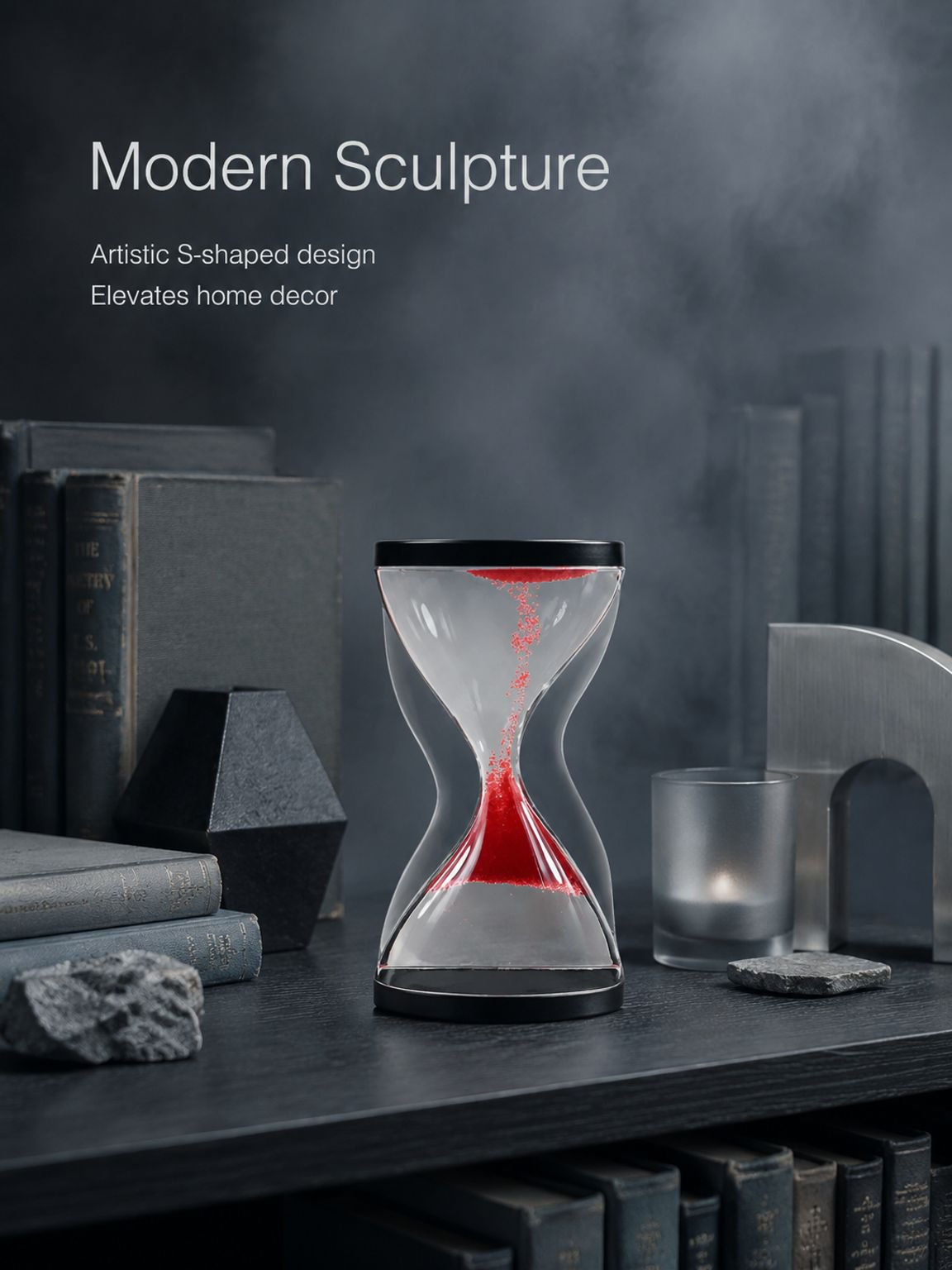 Creative Home Decor Decompression Rising Hourglass Timer, Stress Relief Gadget, Craft Ornament, Home