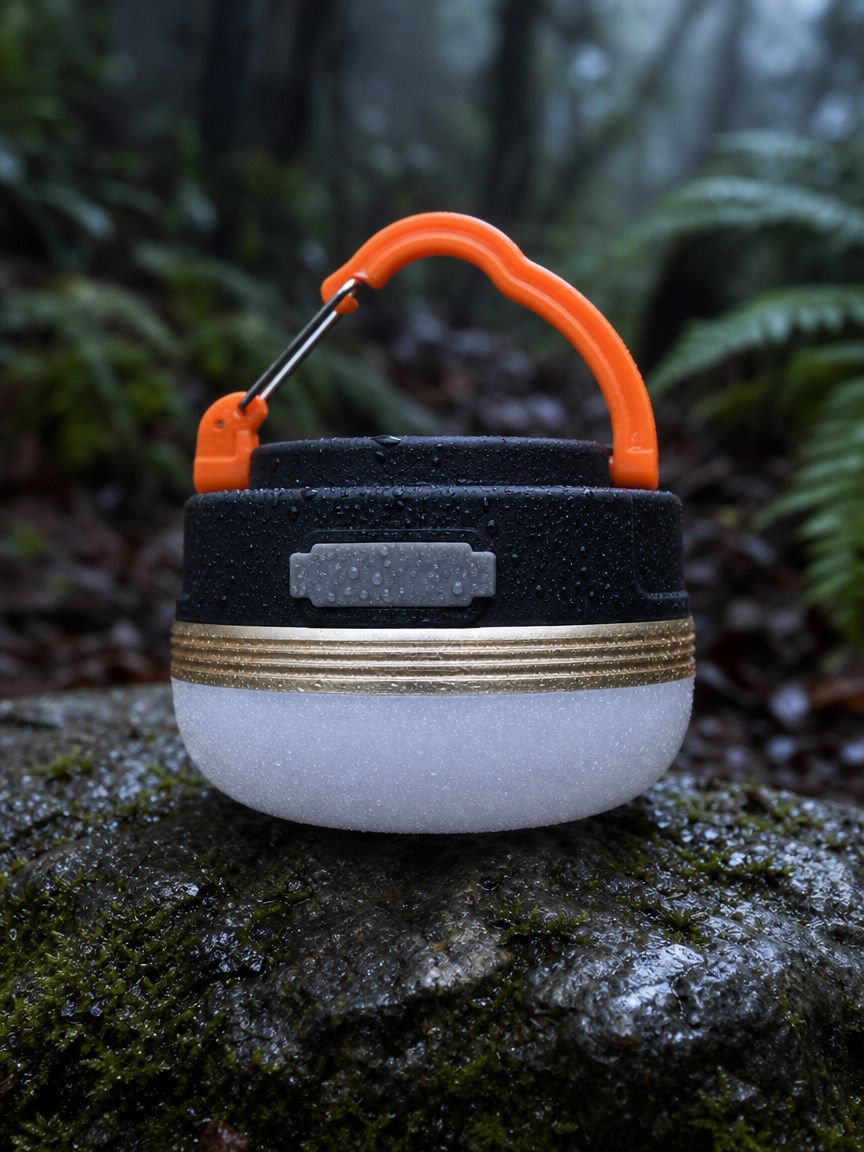Emergency LED lamp providing bright illumination outdoors