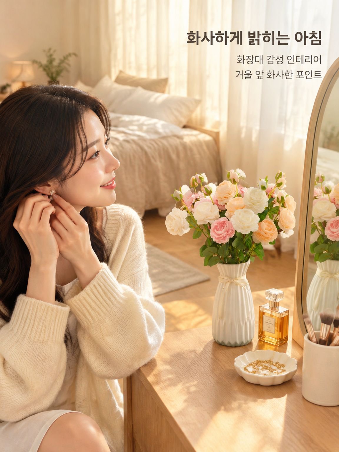 인조 장미꽃 장식