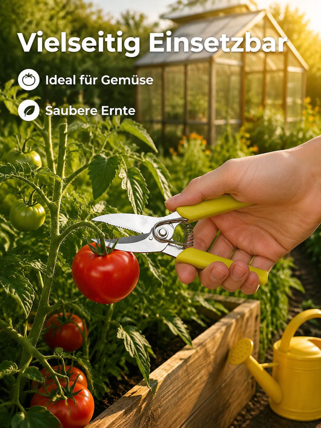 Gartenschneider für Blumen und Gemüse, scharf und langlebig