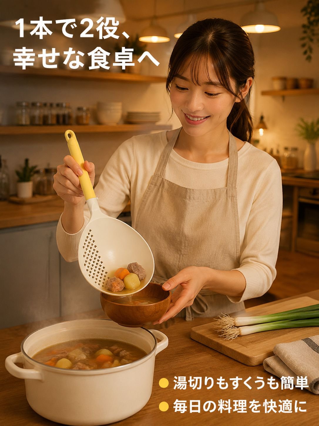 キッチン耐熱穴あきおたま