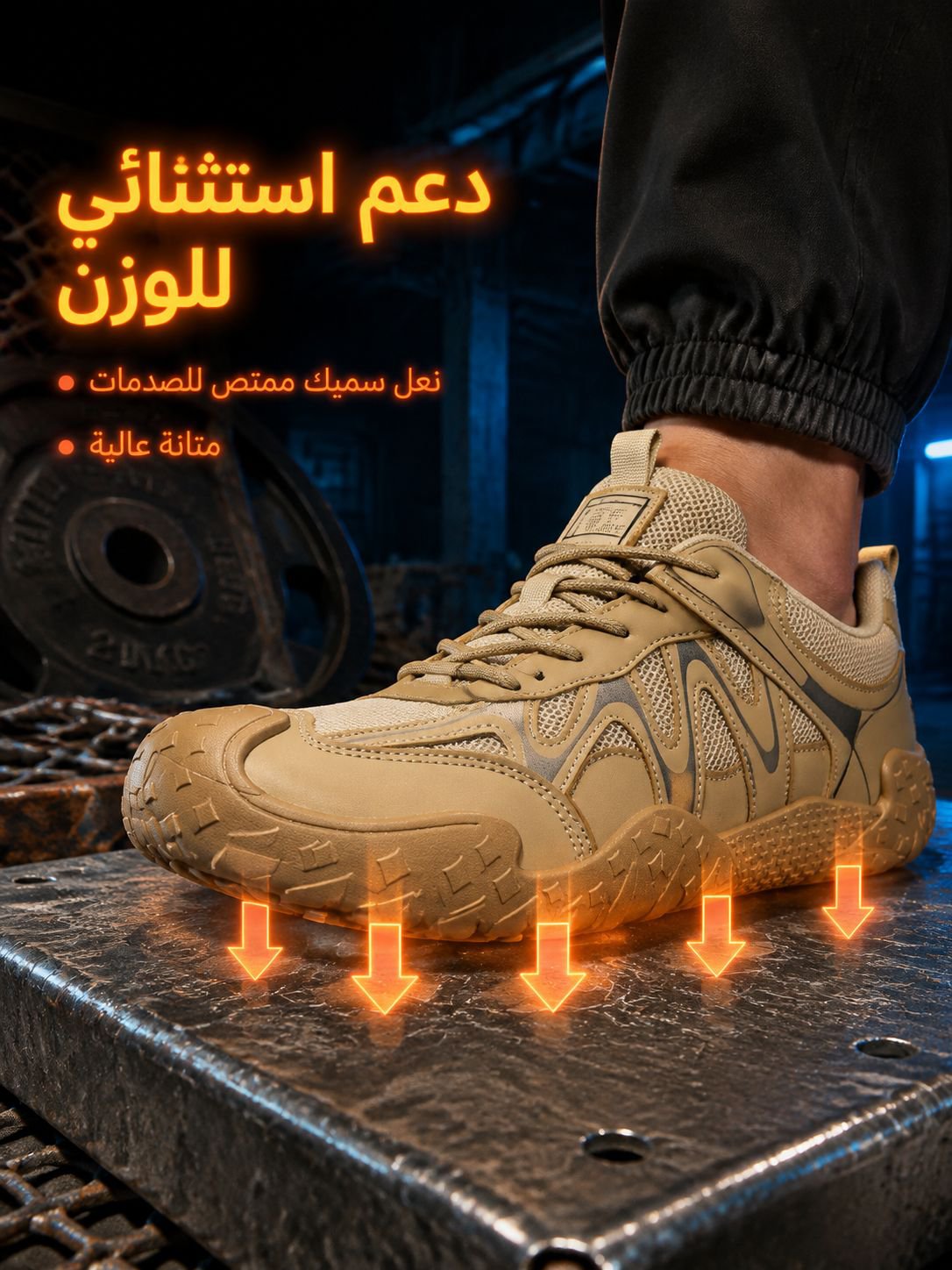 حذاء طبي باحتضان كامل للقدم، نعل مقاوم للانهيار يتحمل حتى 120 كجم بثبات تام