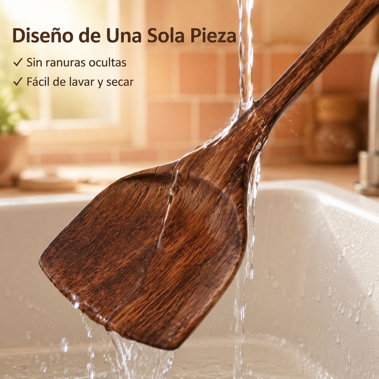 Espátula de madera para cocina