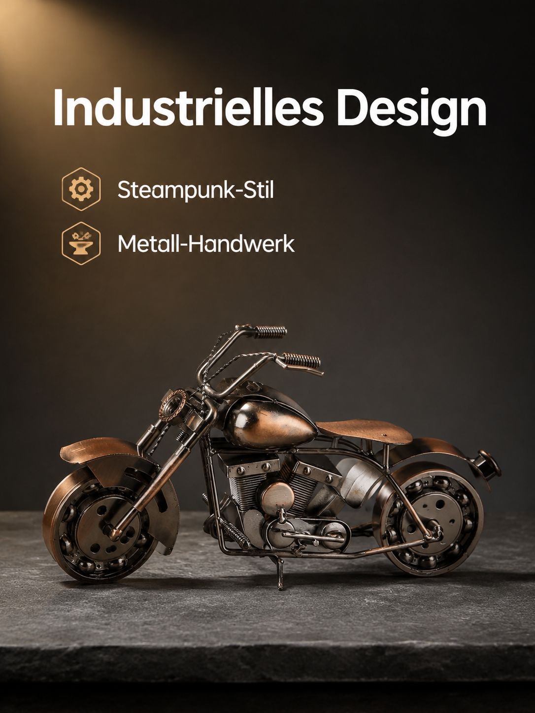 Metallene Motorradmodell-Zierde