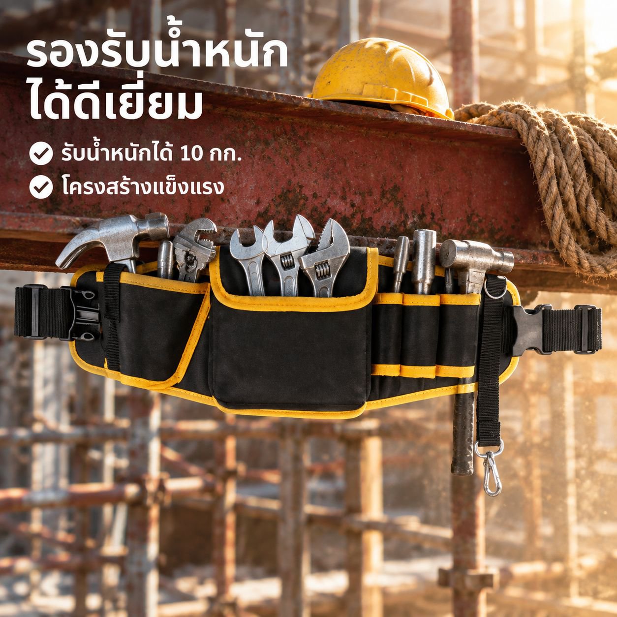 กระเป๋าผ้าแคนวาสอเนกประสงค์สำหรับช่างไฟฟ้าและช่างไม้