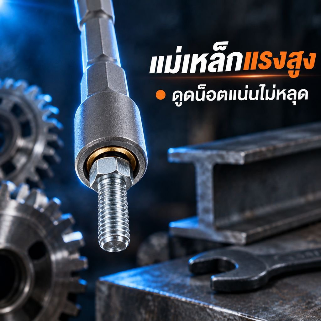 ลูกบล็อกแม่เหล็กสำหรับไขควงกระแทก ขนาดพิเศษยาว 150 มม.