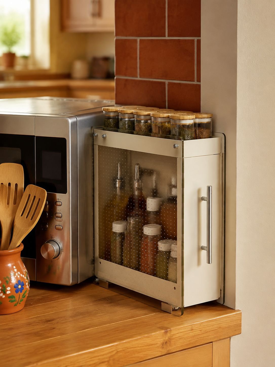Estante de almacenamiento de especias extraíble para cocina