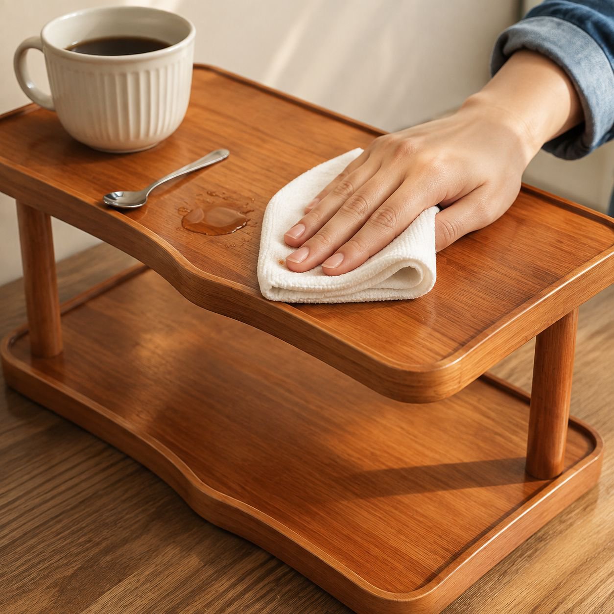 Eco-friendly Multi-tier Cup Storage Rack for Desk