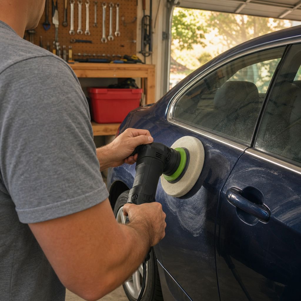 Swirl-free finish achieved with wool polishing pad