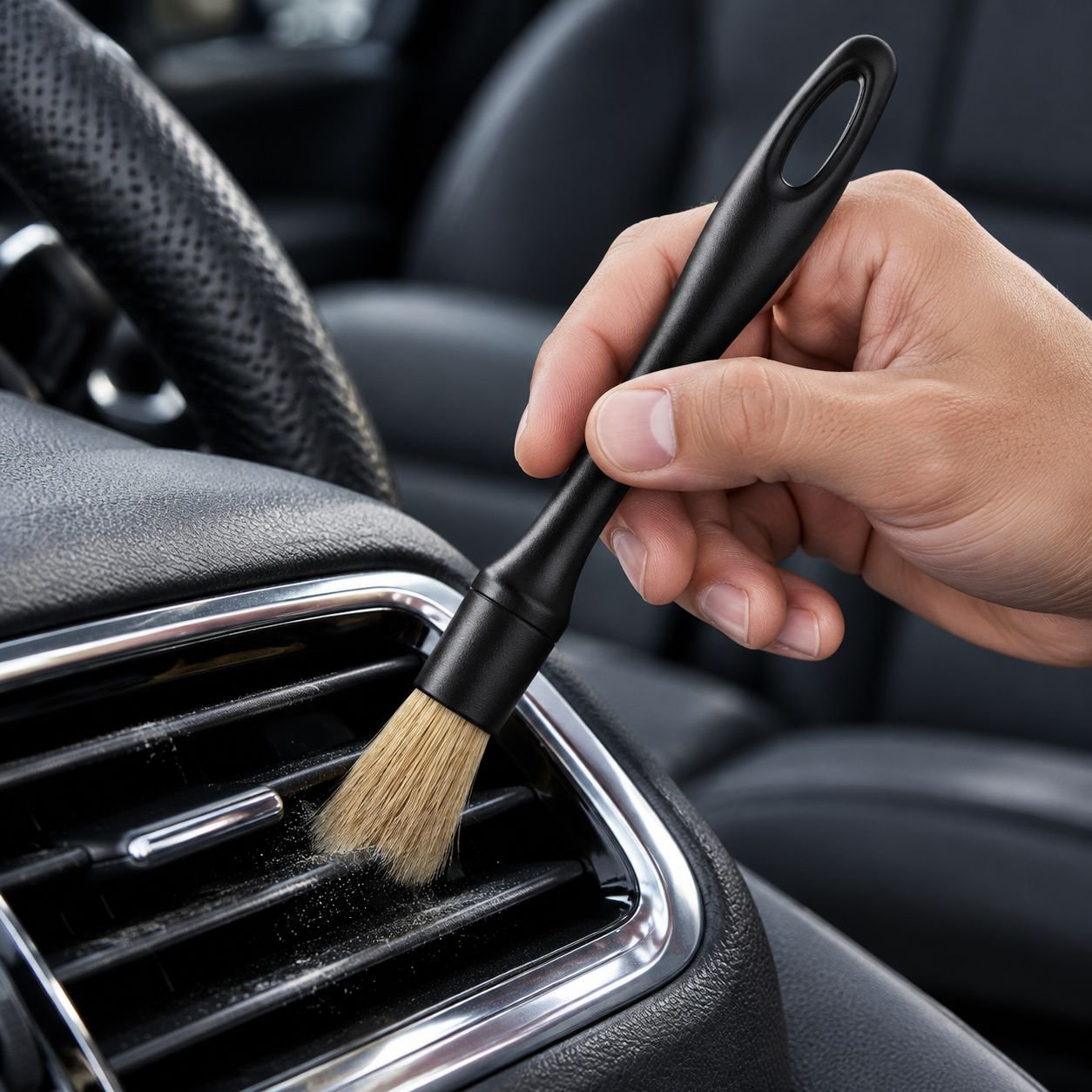 Car Cleaning Tool Set, Soft Bristle Detailing Brush 3pcs