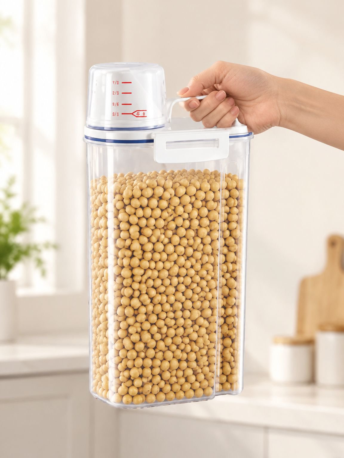Leak-proof and BPA-free food container for grains