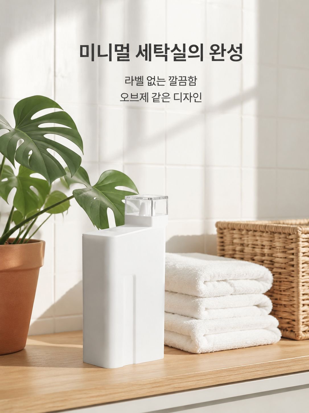밀봉링이 적용된 심플 세제 병 이미지