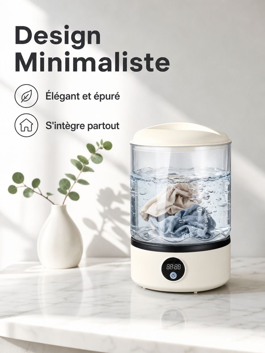 Mini machine à laver portable rechargeable pour sous-vêtements