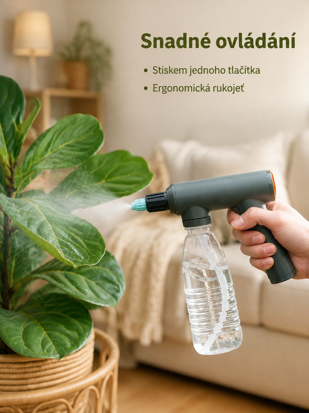 Elektrická ultra jemná rozprašovací pistole na zalévání květin
