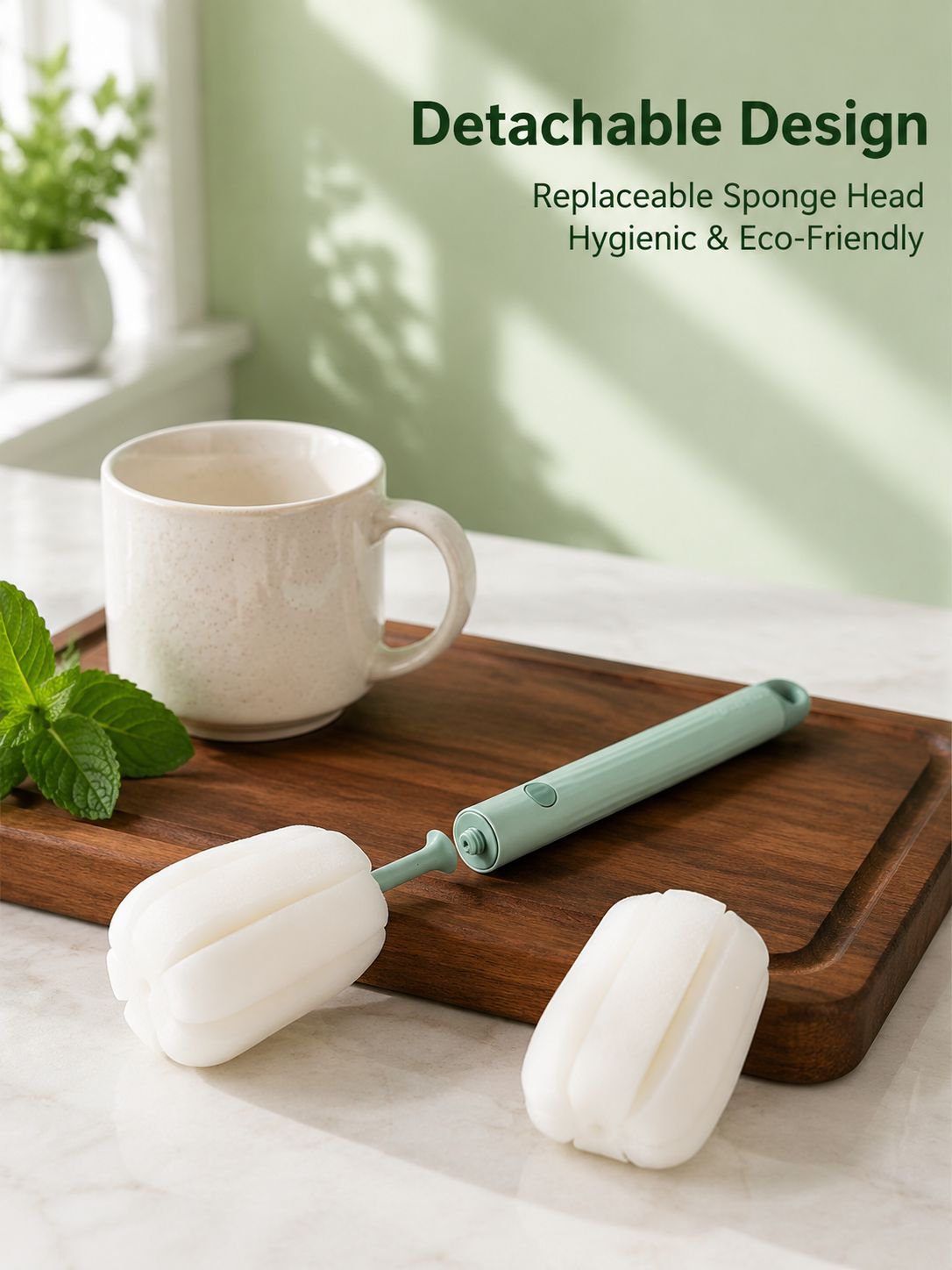 New style cup brush with long handle, a must-have for home use, a sponge brush with a replacement he