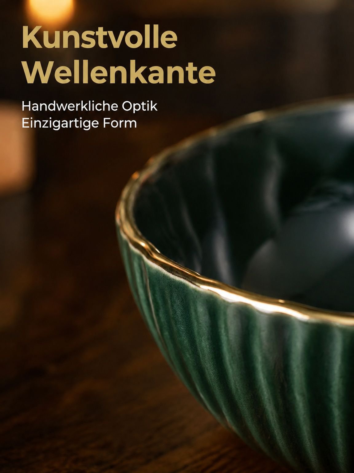 Keramikschale mit Goldrand