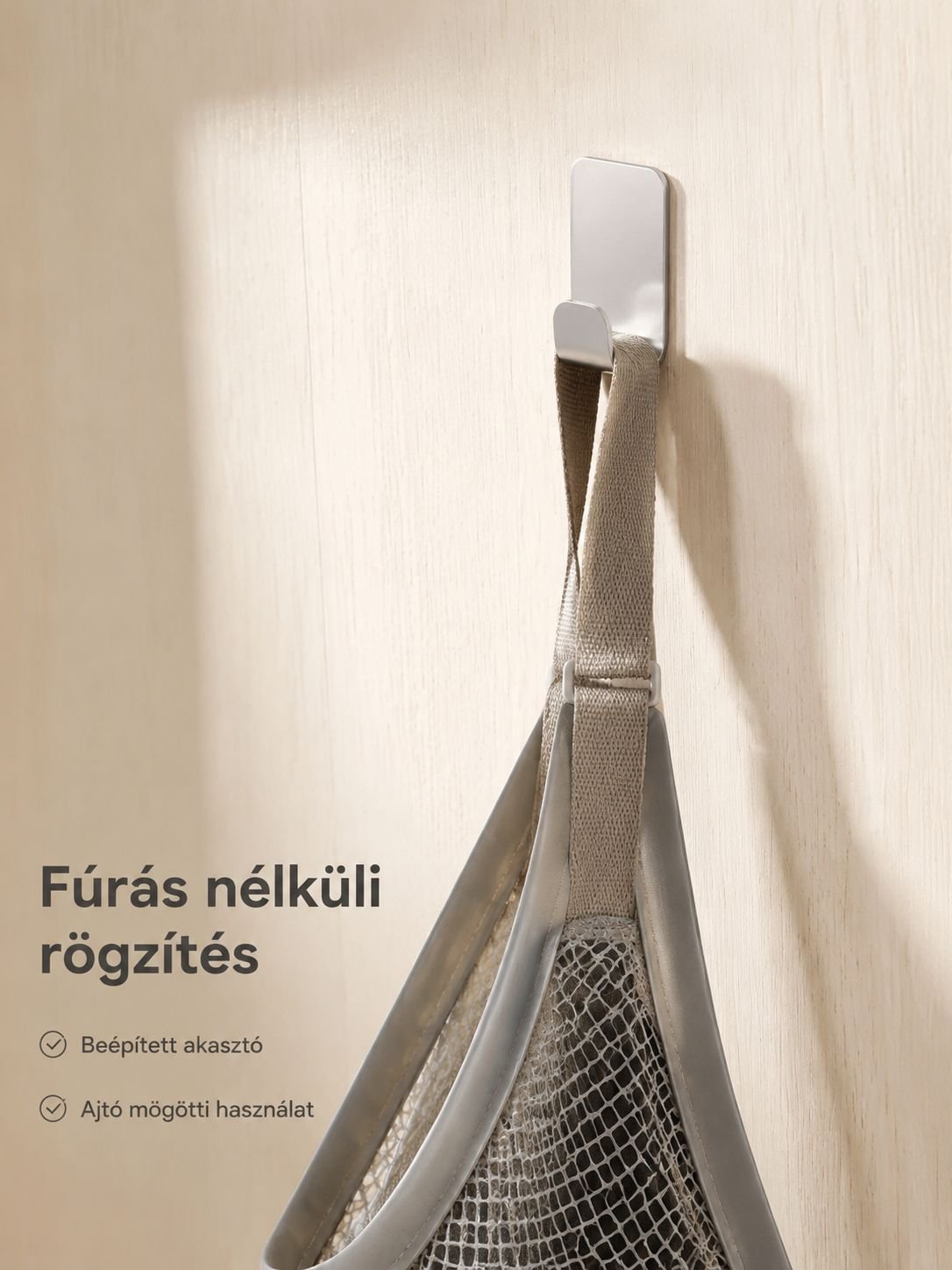 Többrétegű hálós labdatároló fali akasztó