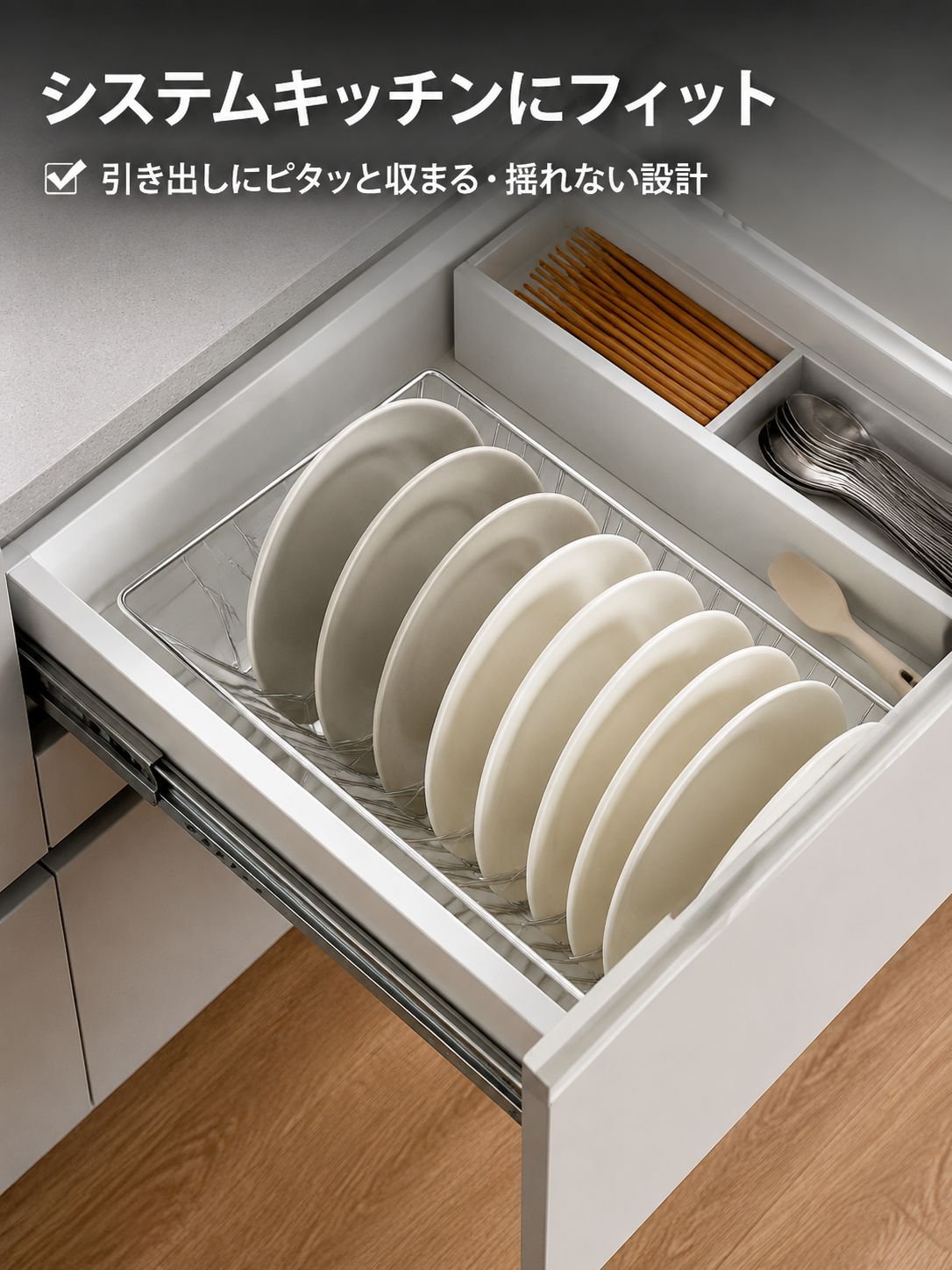二重アーチ型食器スタンド
