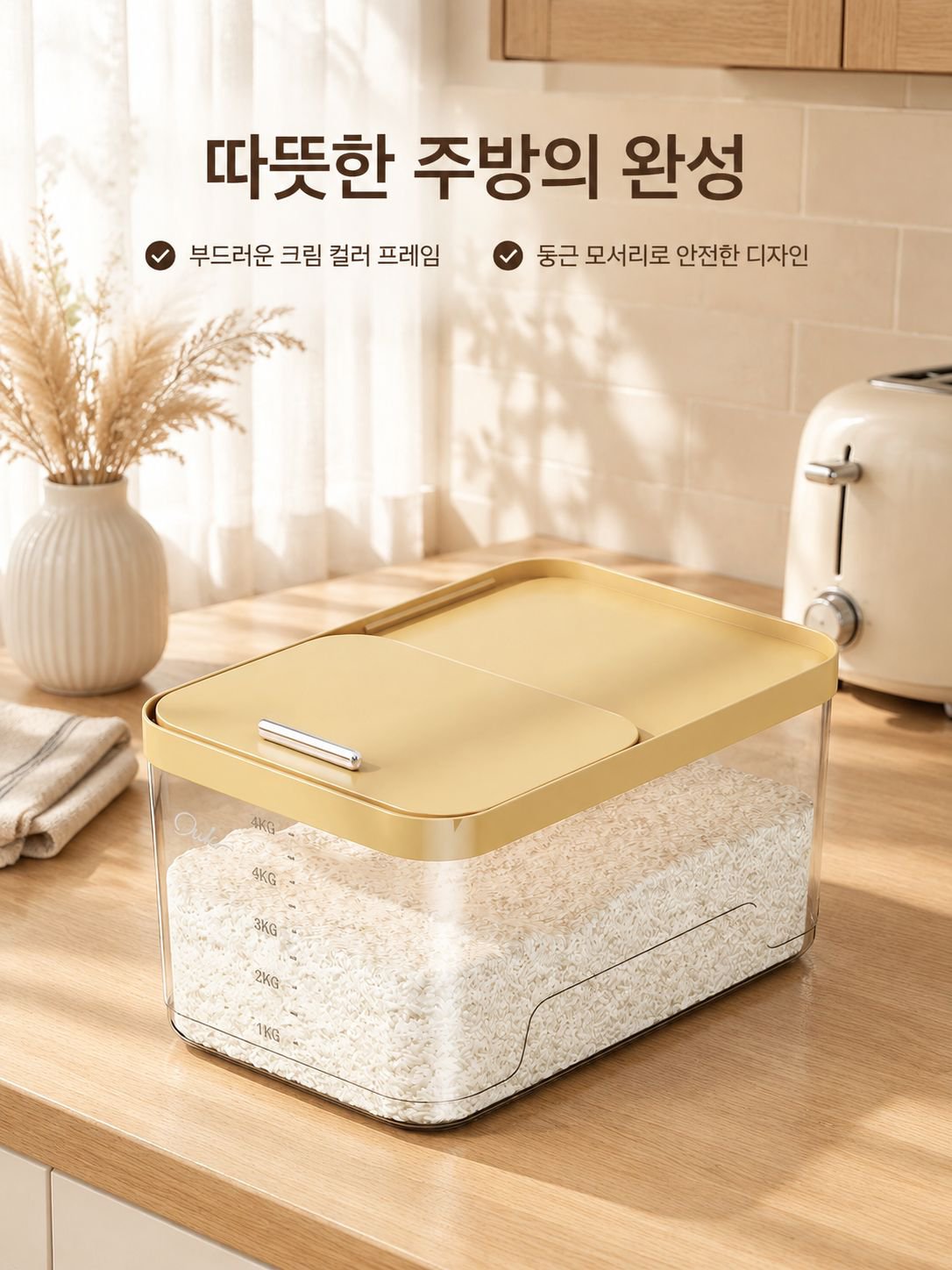 고품질 주방용 밀가루 밀폐 용기