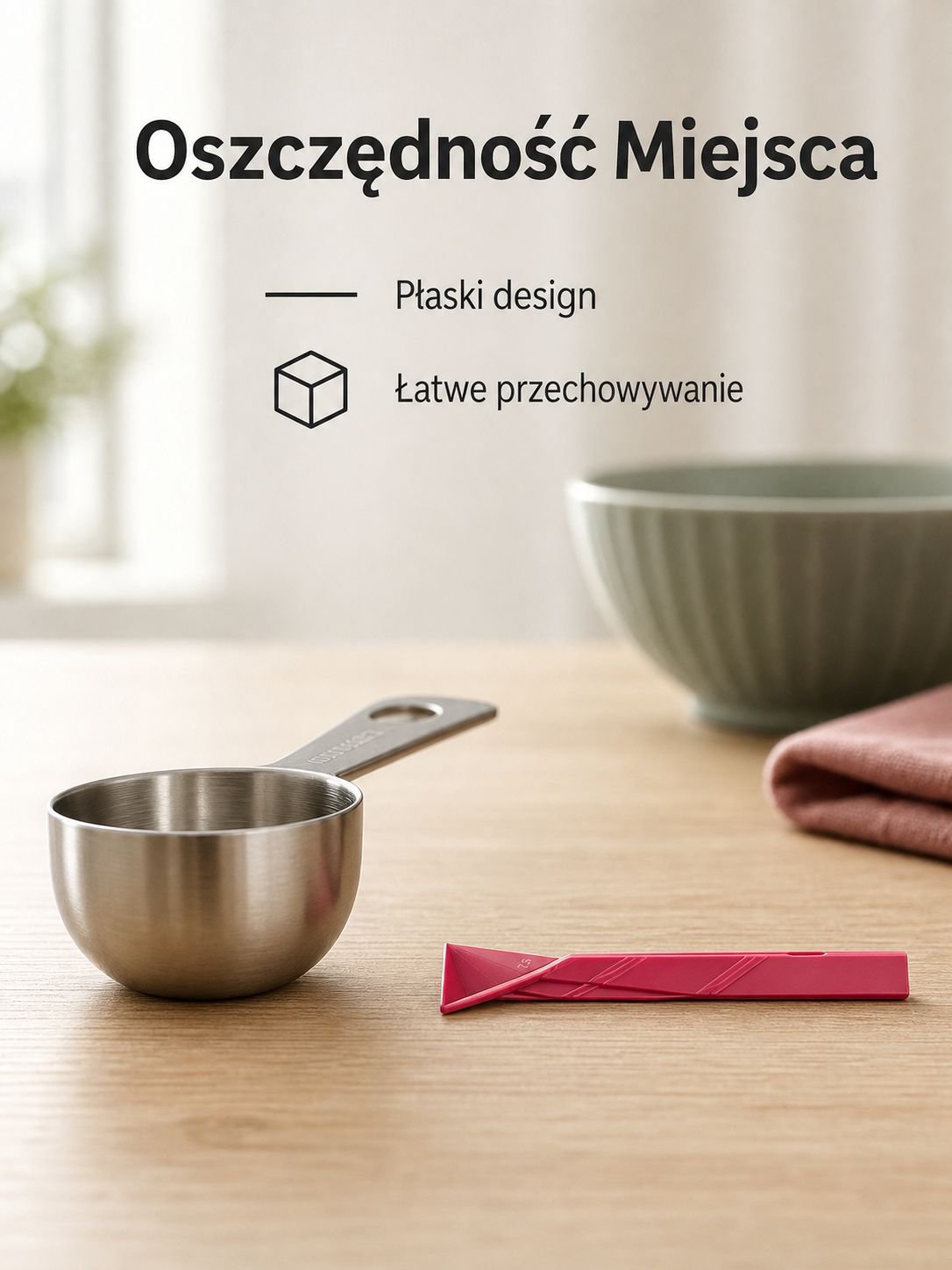 Łyżka miarowa składana – oszczędność miejsca w kuchni