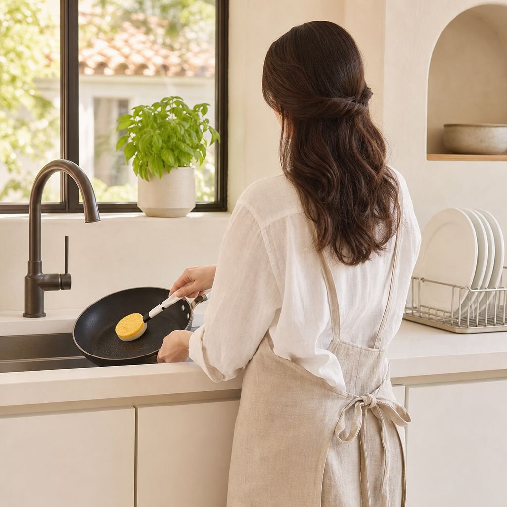 Cepillo multiusos para cocina con mango largo