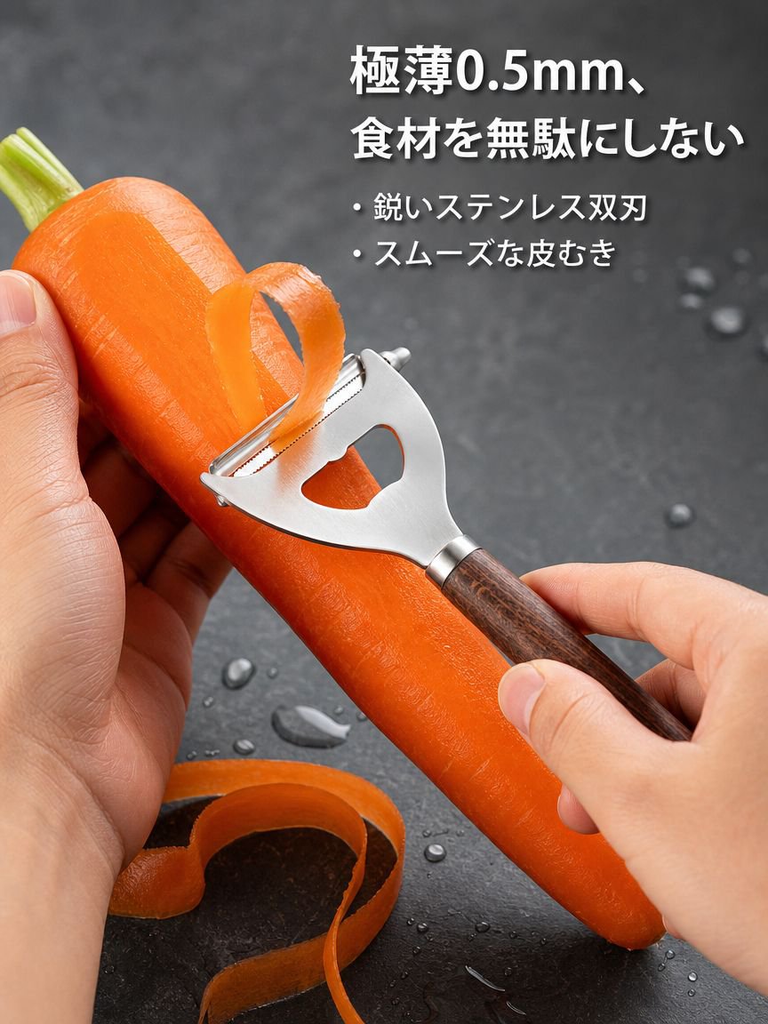 キッチン用ステンレス製ピーラー