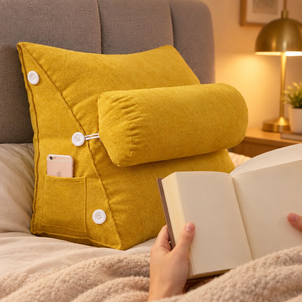 Nordische koreanische Samt-Dreieckskissen Rückenlehne Sofa Erker Kissen langes Kissen