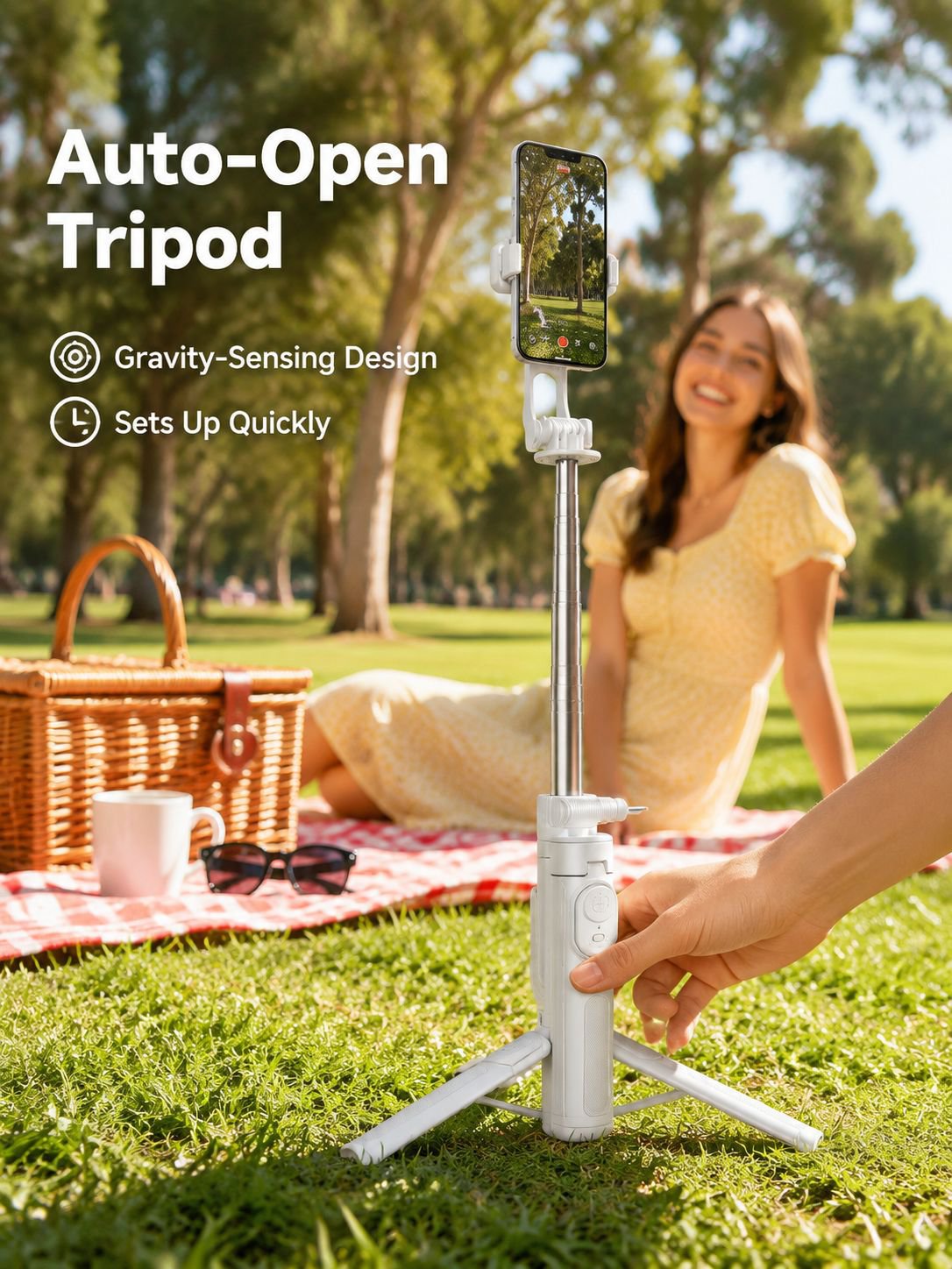New mini selfie stick, floor tripod, extendable handheld stand