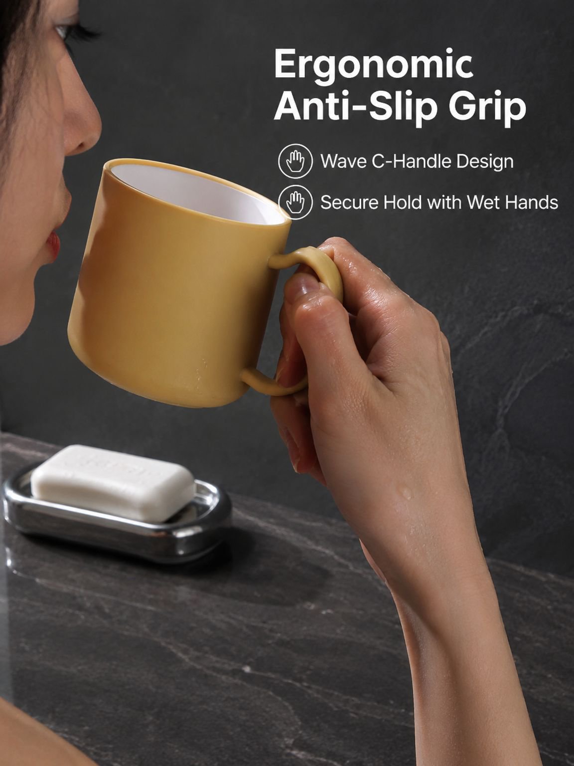 Thick, simple and fashionable mouthwash cup