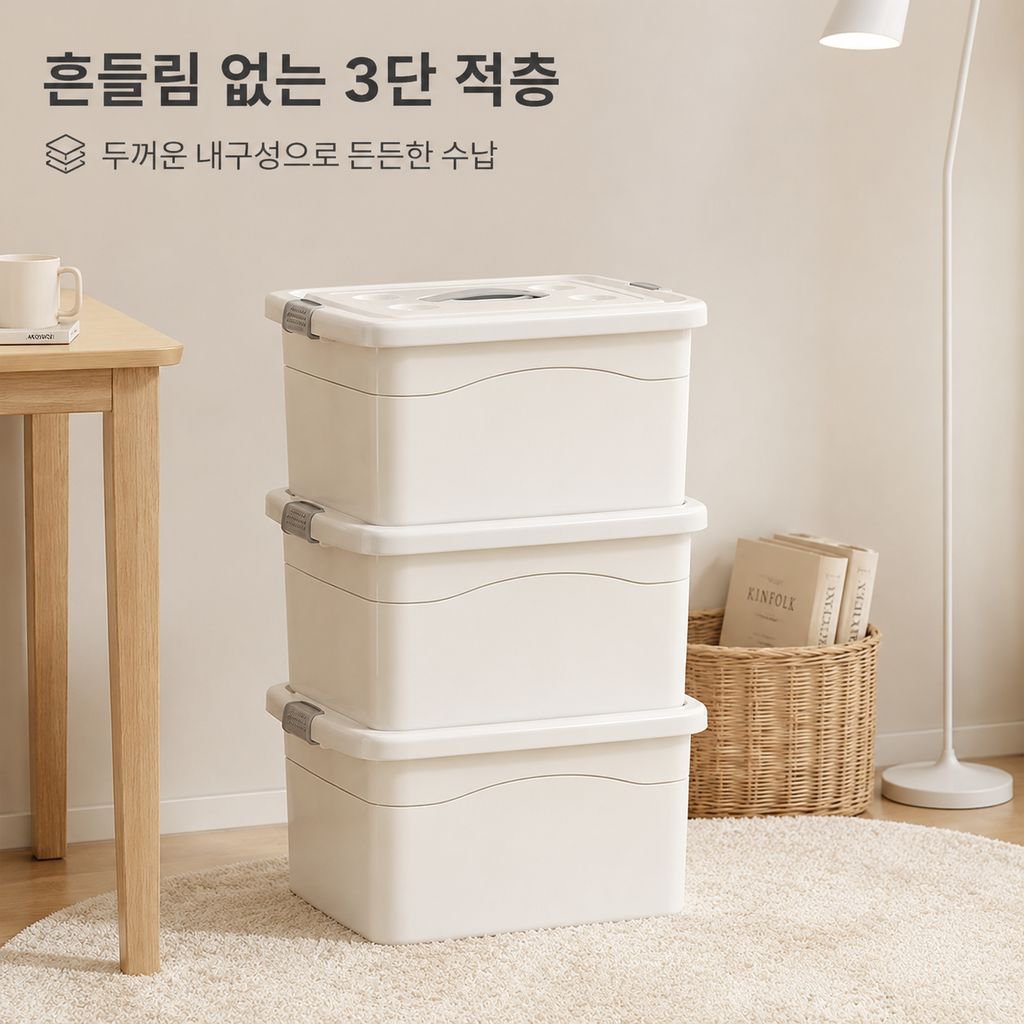 다기능 학생용 플라스틱 수납박스 가정용