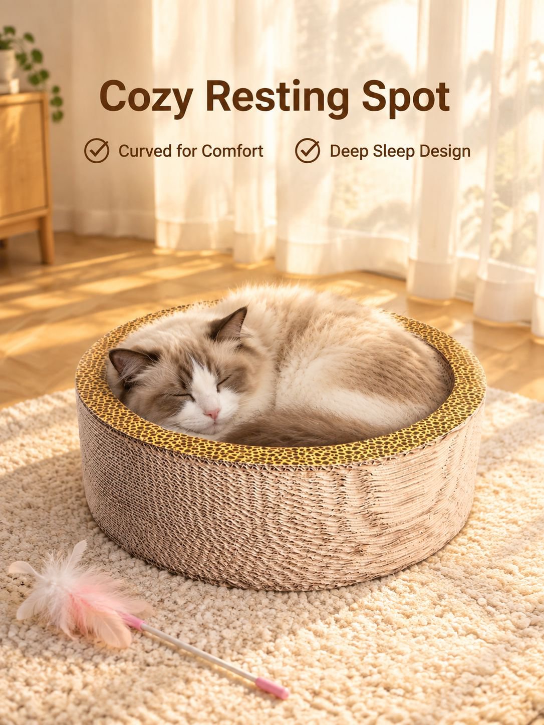 Cat scratching post/cardboard nest