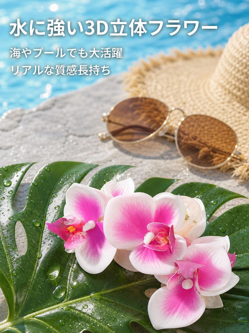 花柄ヘアクリップ
