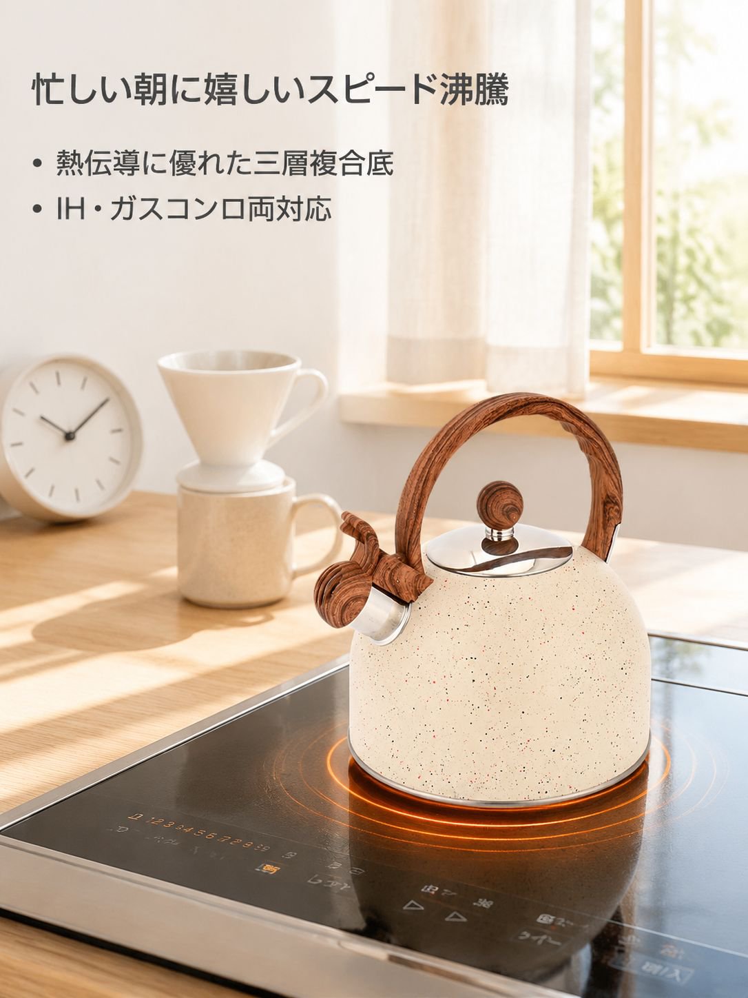 ステンレス製家庭用ケトル