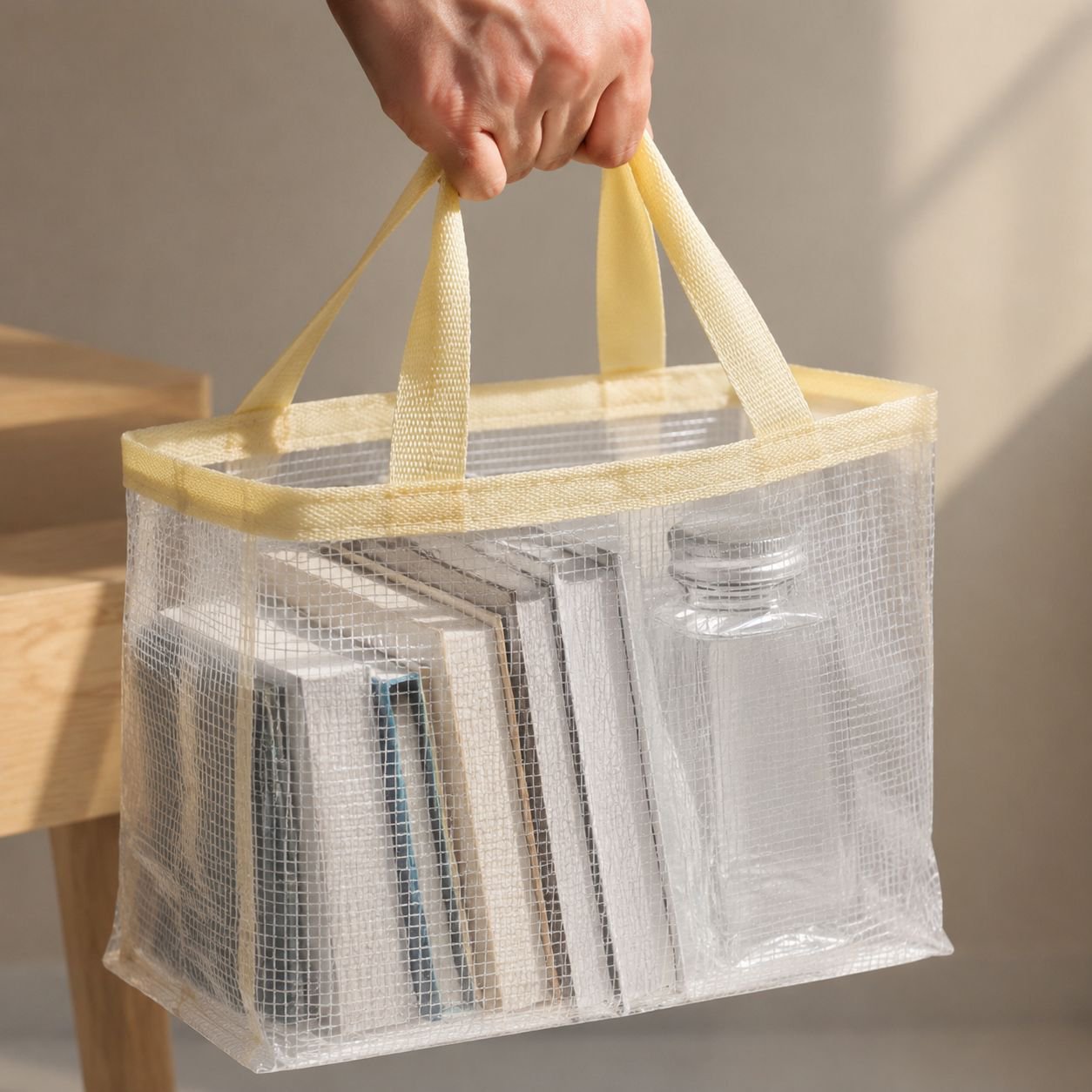 Durable clear storage bag for clothes and bedding