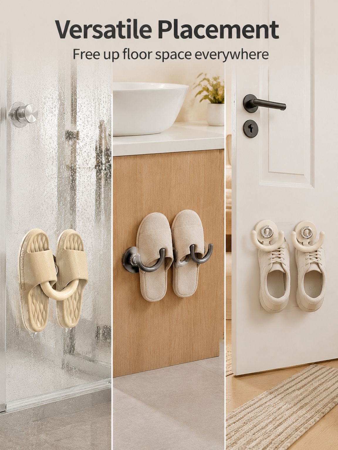 Multi-functional wall mounted shelf for bathroom essentials
