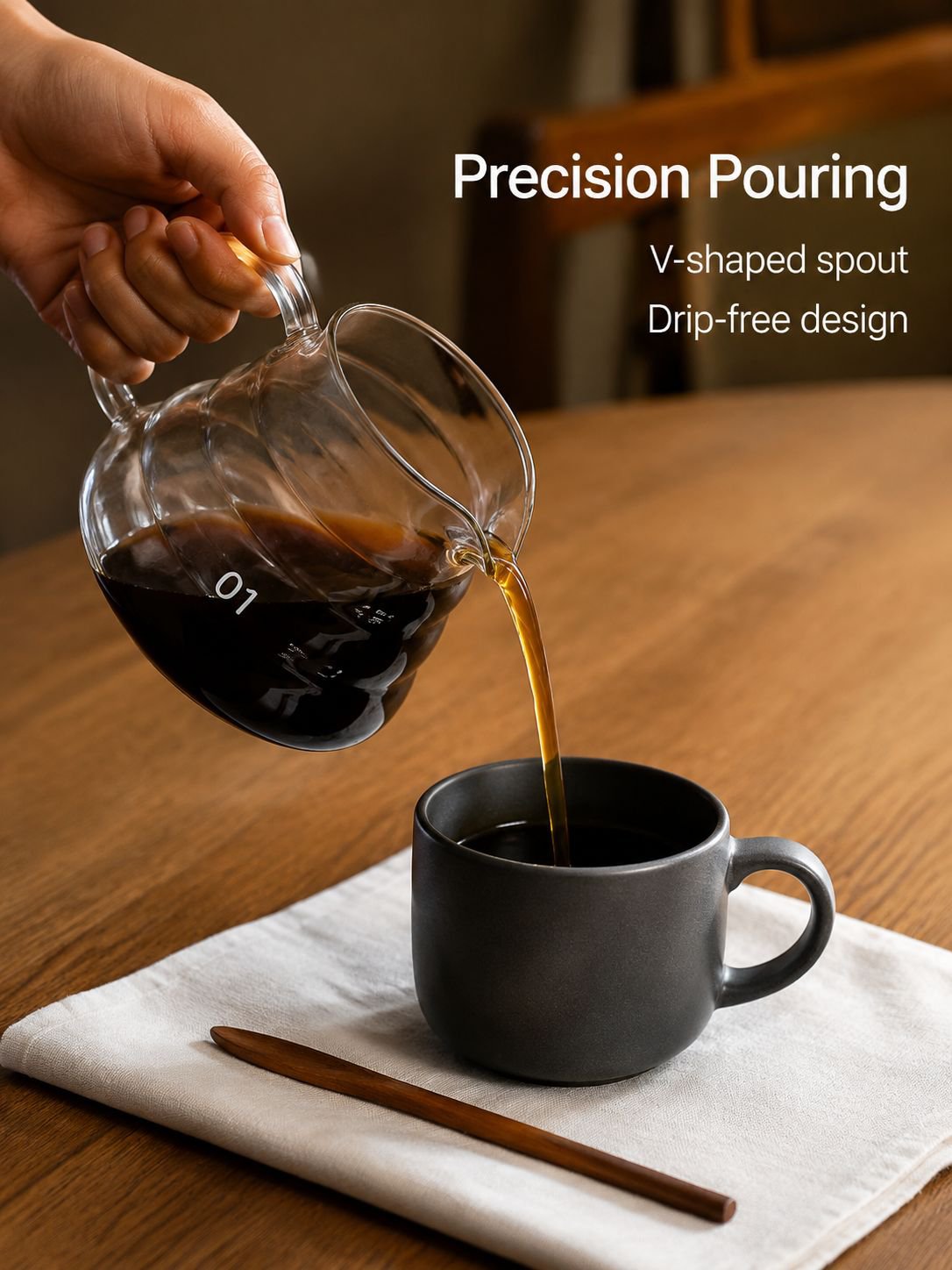 Borosilicate Glass Coffee Hand Drip Filter Cup