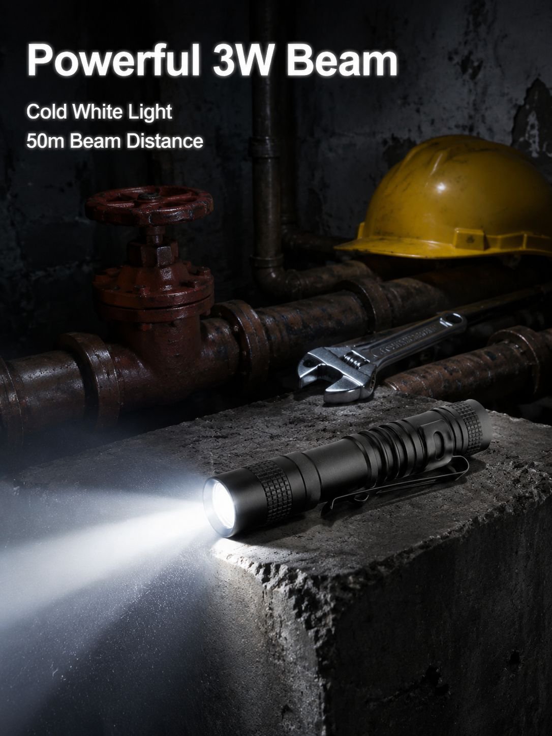 Mini XPE R3 LED Pen-Shaped High-Intensity Flashlight 3W Flashlight Pen Light Pen Clip Handheld
