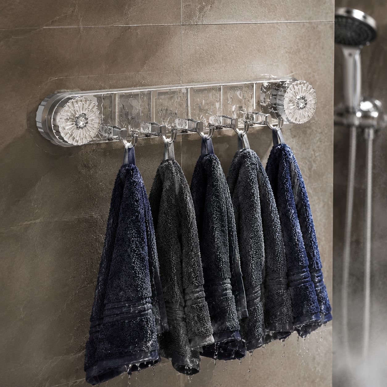 Household Ripple Swivel Suction Cup Hooks (Strong Load Capacity)