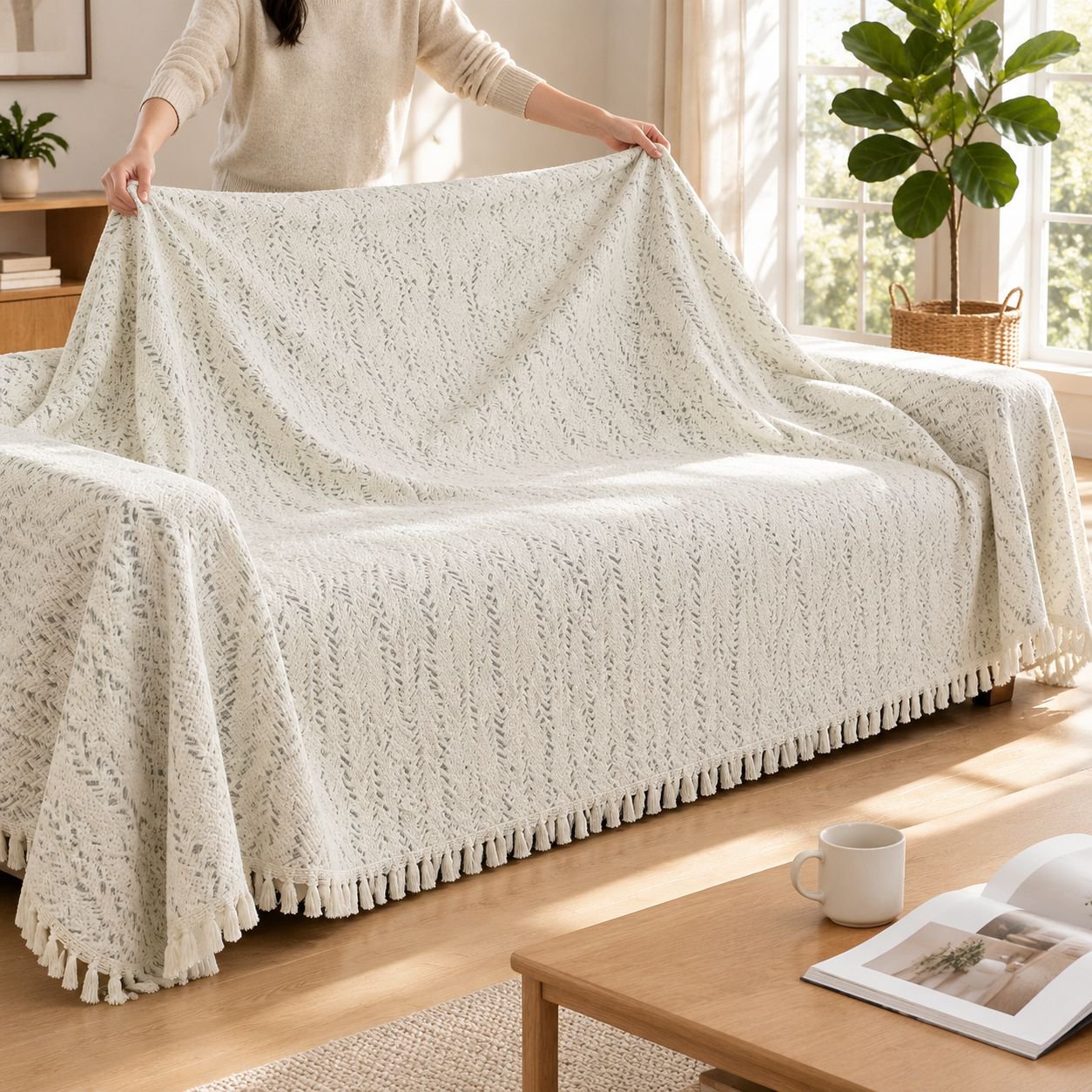 giipet - Textured Sofa Cover - Textured Sofa Cover for Home Living Room