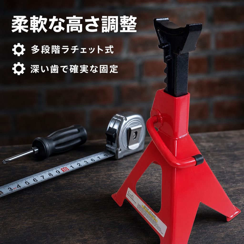 車用ジャッキベース安全スタンド メンテナンス必需品 2〜12トン汎用タイプ