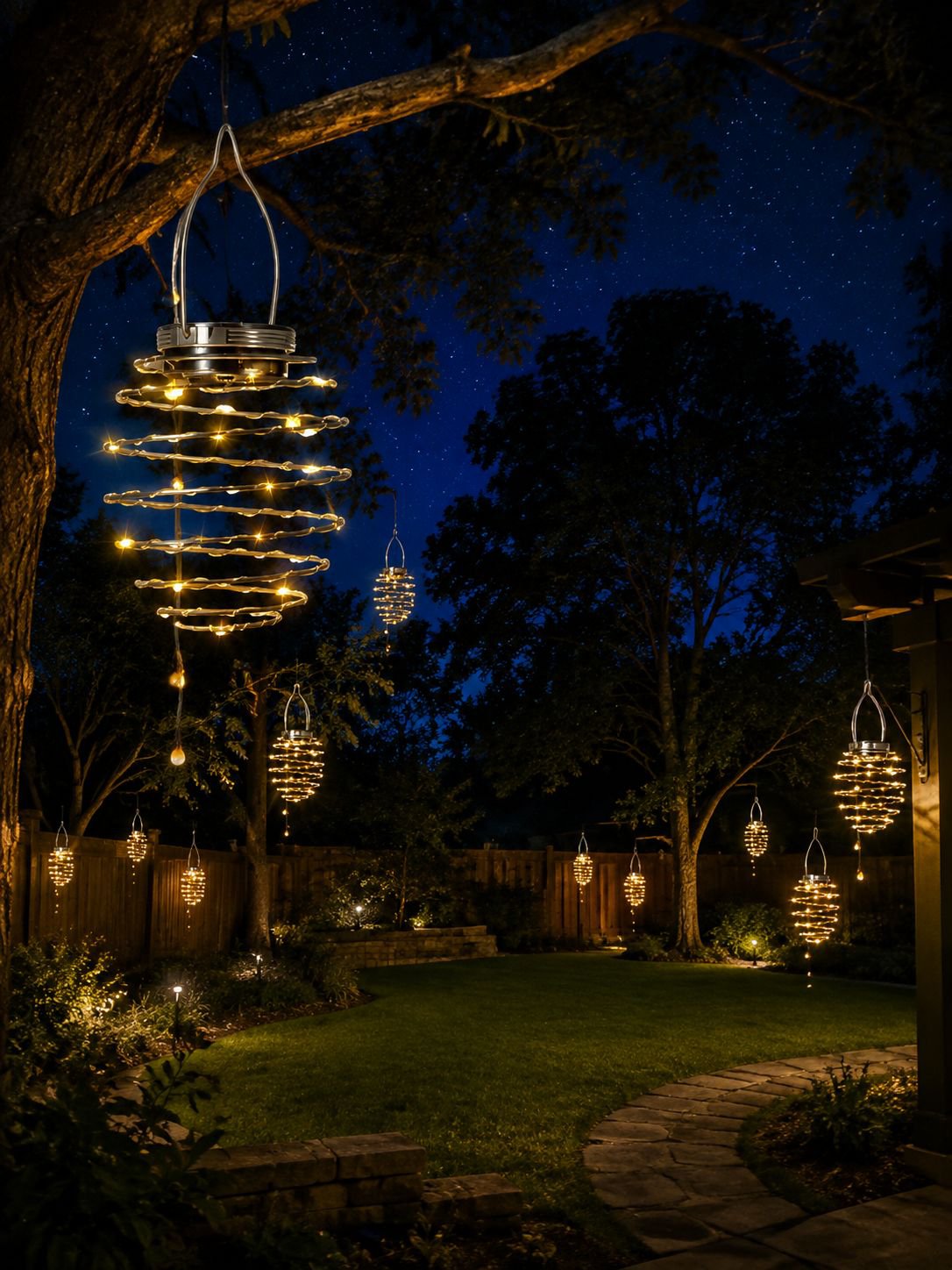 Stylish pineapple garden light for patio and landscape decor