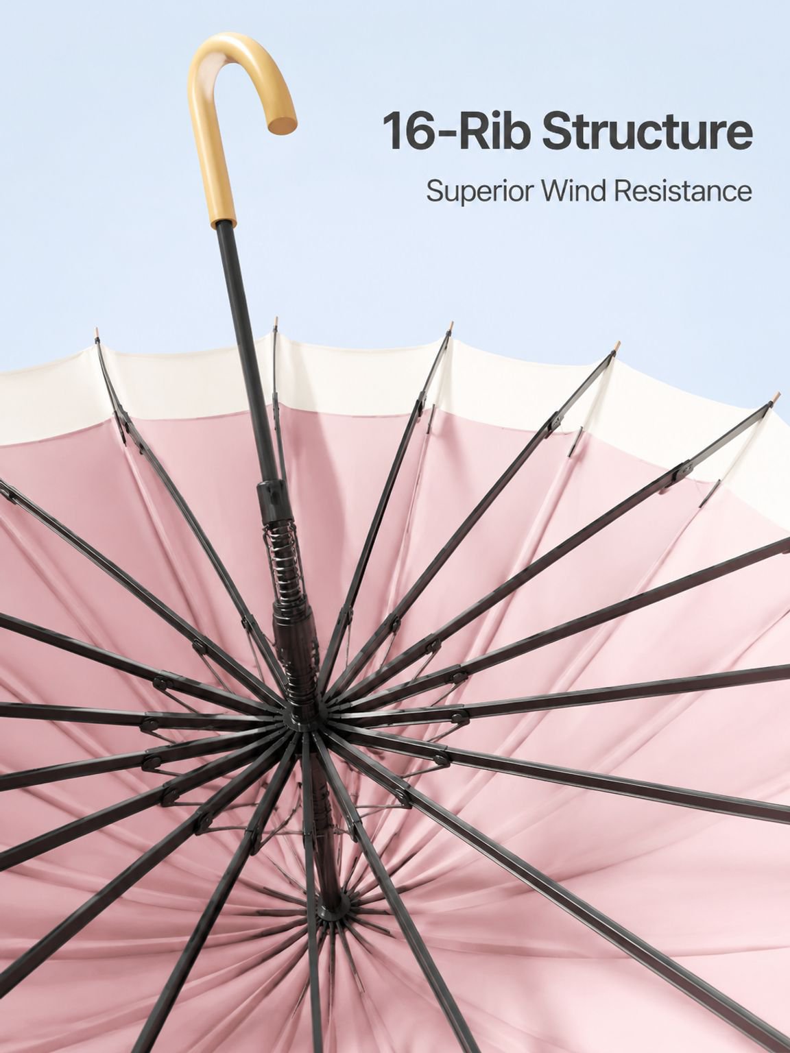 16 bone joint umbrella long handle umbrella high value curved hook sun umbrella Japanese style small