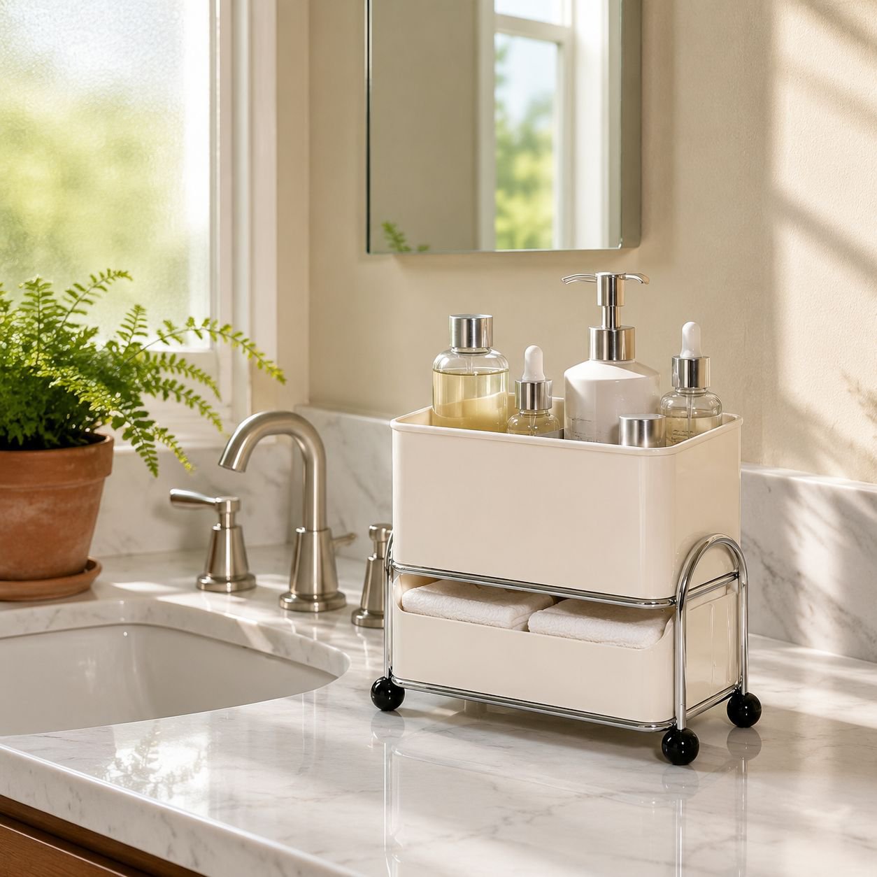 Multi-purpose Desktop Organizer Wash Basin Storage Rack