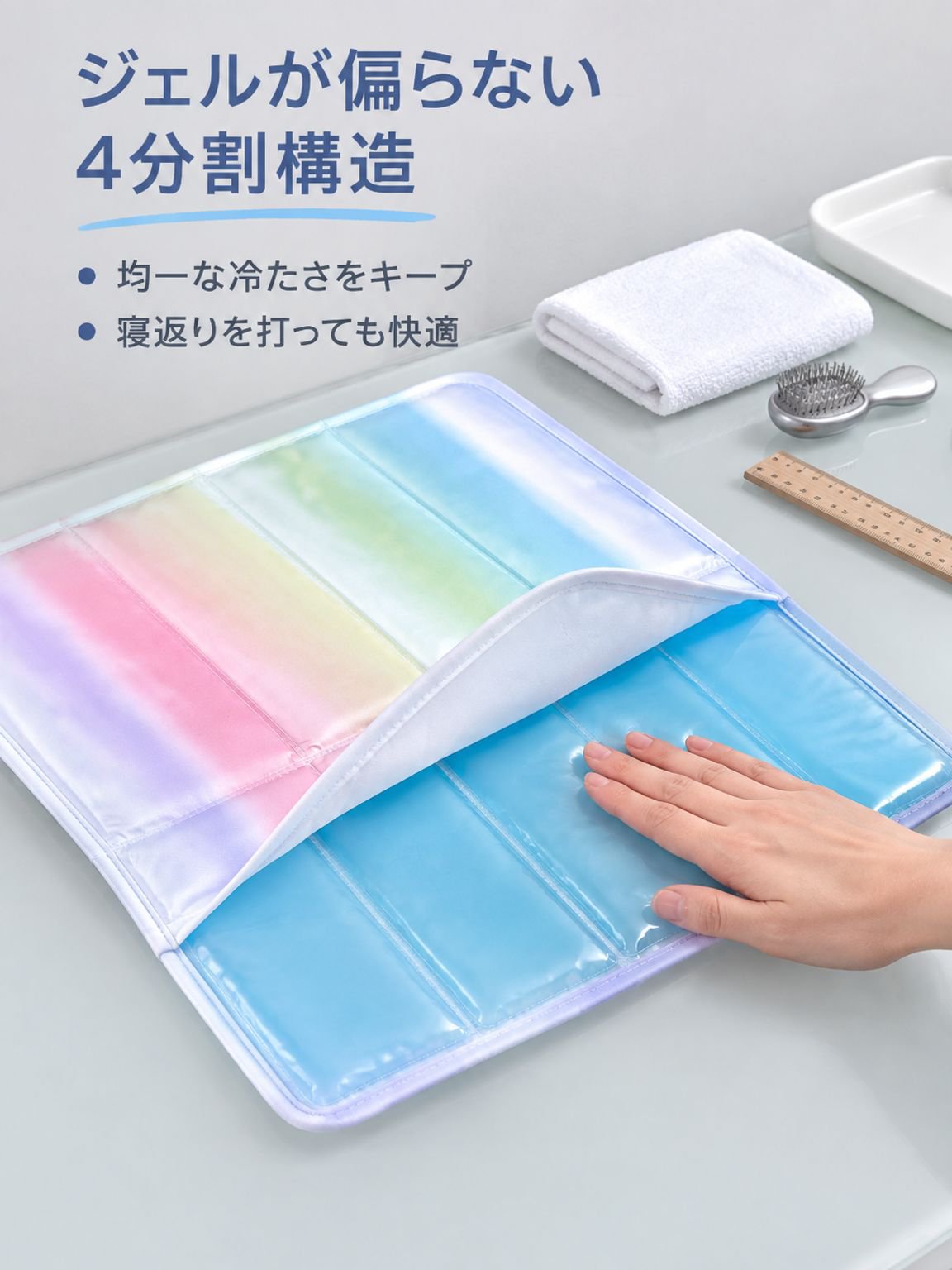 接触冷感生地のひんやりペット用マット
